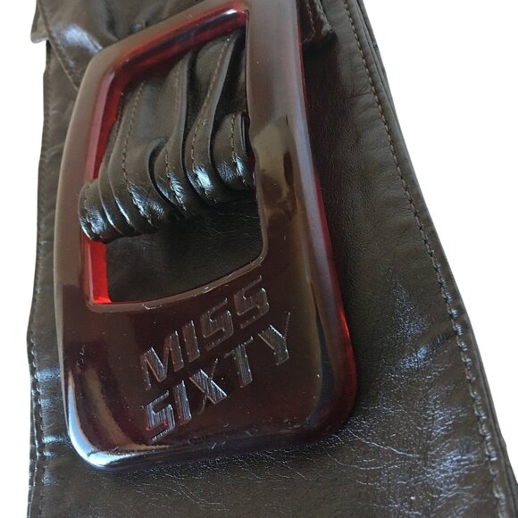 Miss Sixty Wide Leather Belt Contemporary Accessories - Picture 2 of 3